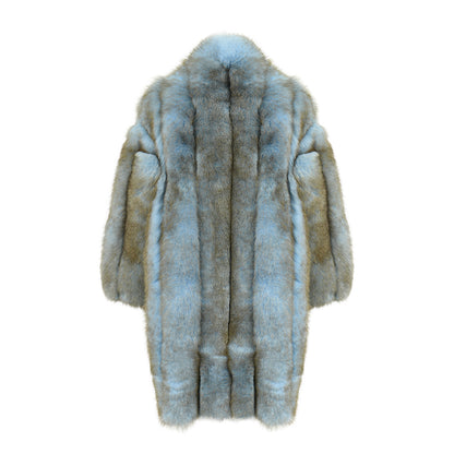 Custom Genuine Women Winter Outwear Natural Real Fox Fur Coat