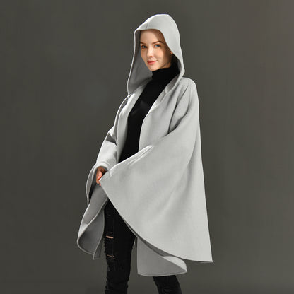 Jaxmonoy Fashion Girls Double Sided Cashmere Wool Cloak