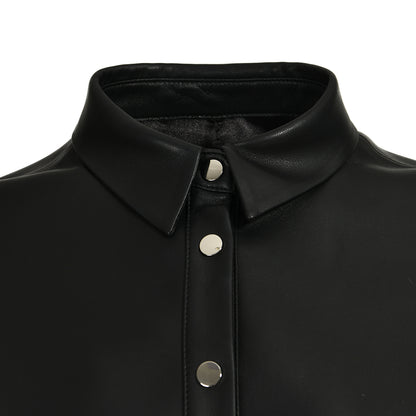 Leather Jackets Custom Color Drawstring Design Wholesale Custom Genuine Leather Women Jacket
