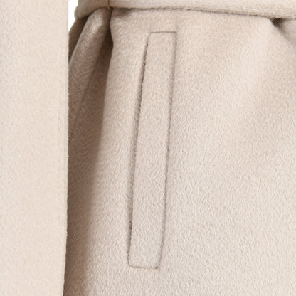 Double Breasted Long Style Breathable Wool Coat With Real Fur Collar
