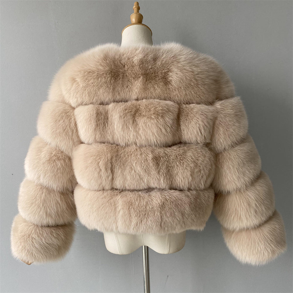 Fashion Warm Female Short Style Colorful Real Fox Fur High Quality