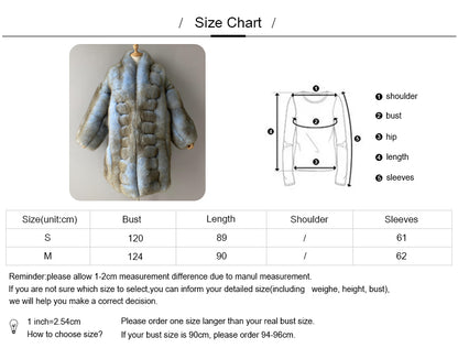 Custom Genuine Women Winter Outwear Natural Real Fox Fur Coat