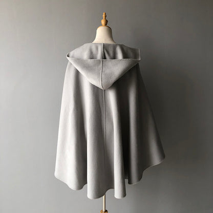 Jaxmonoy Fashion Girls Double Sided Cashmere Wool Cloak