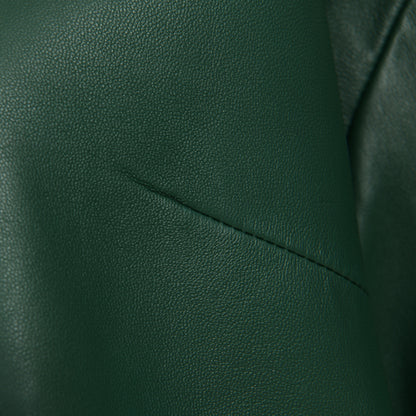 Spring Genuine Sheepskin Leather Jackets Custom Color Button Design