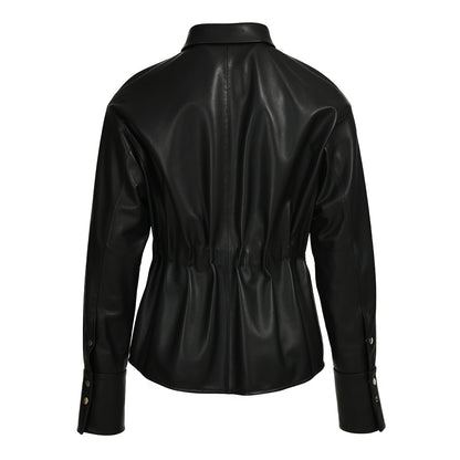Leather Jackets Custom Color Drawstring Design Wholesale Custom Genuine Leather Women Jacket