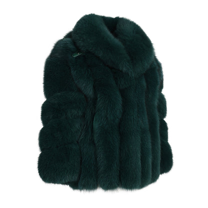 Regular Length Hot Sale Thick Windproof Fluffy Real Fox Fur Coat Warm Winter Women Custom Fur Coat