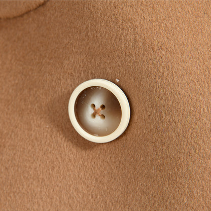 V-neck Double-sided Cashmere Wool Coat Removable Fox Fur Vest