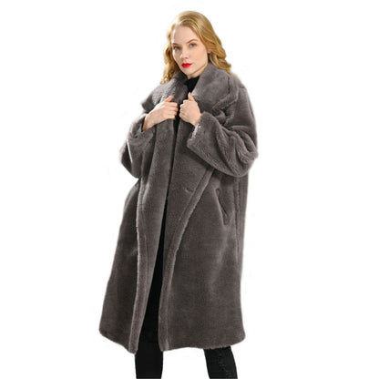 Jaxmonoy Sheep Shearling Coat Teddy Coat