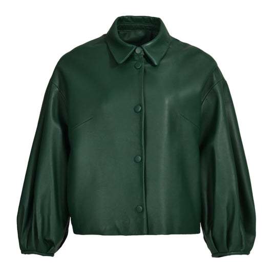 Spring Genuine Sheepskin Leather Jackets Custom Color Button Design