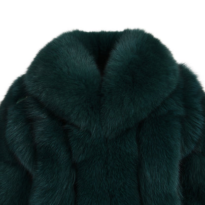 Regular Length Hot Sale Thick Windproof Fluffy Real Fox Fur Coat Warm Winter Women Custom Fur Coat
