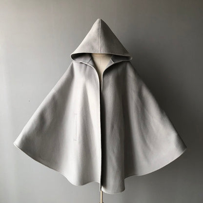 Jaxmonoy Fashion Girls Double Sided Cashmere Wool Cloak