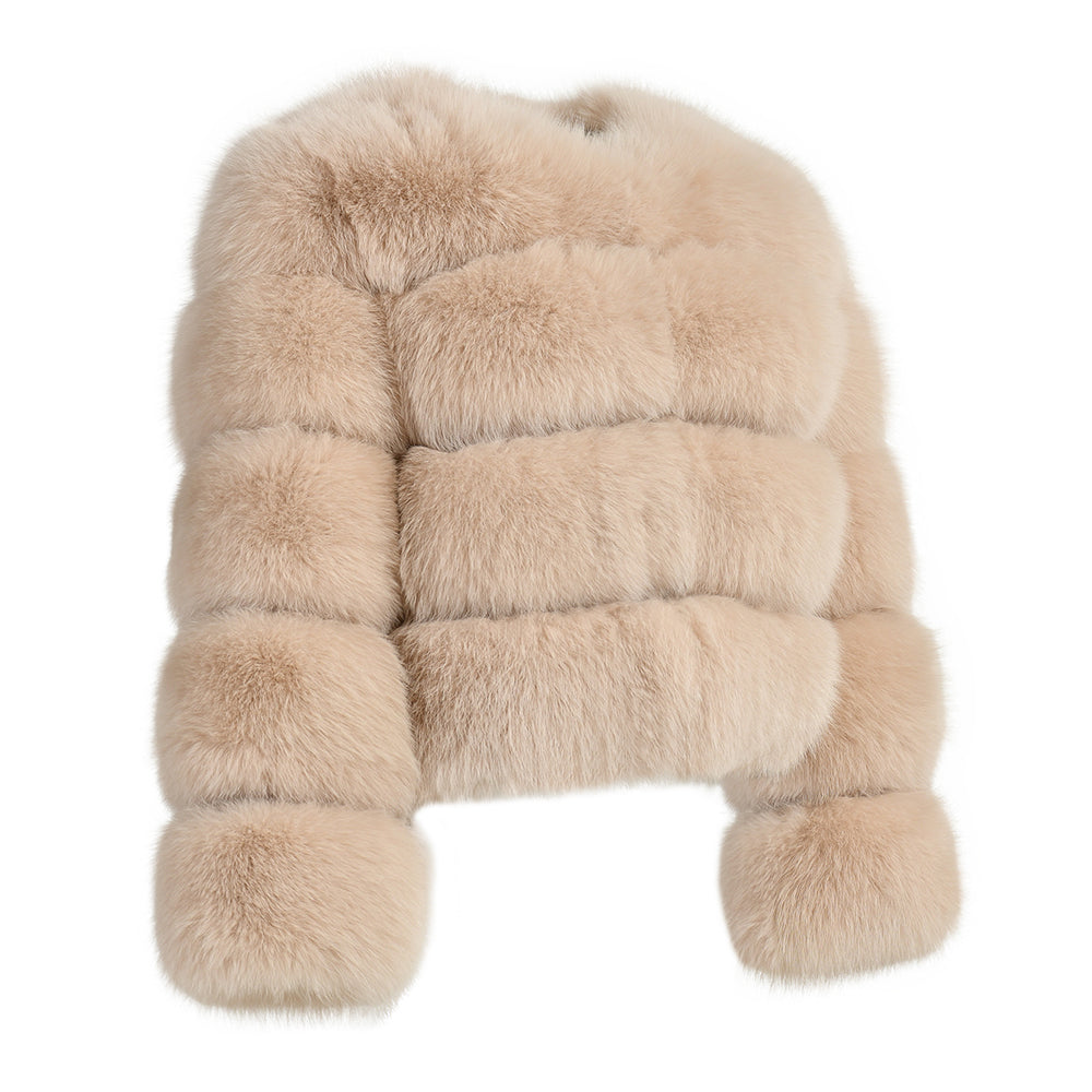 Fashion Warm Female Short Style Colorful Real Fox Fur High Quality