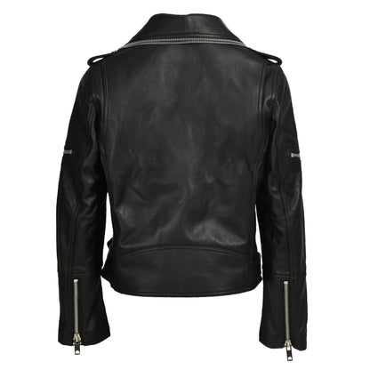 Women Genuine Sheepskin Leather Jackets Zipper Design Wholesale Custom Mens Leather Jacket