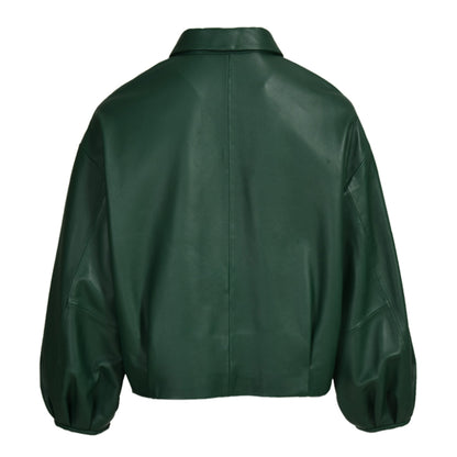 Spring Genuine Sheepskin Leather Jackets Custom Color Button Design
