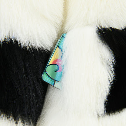 Long Style Mixed Color Luxury Genuine Fox Fur Coat Fashion Women Real Fox fur Winter Coat