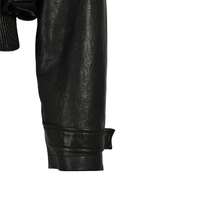 Ladies Cropped Leather Jackets Zipper Design Spring Wholesale Genuine Leather Jacket For Men