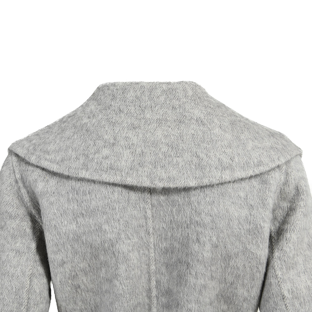 New Style Double-sided Cashmere Coat With Removable Fur Cuffs Custom Fashion Women Long Wool Cashmere Coat