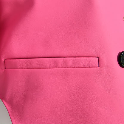 High Quality Half Sleeve Irregular Leather Jacket Latest Design For Women