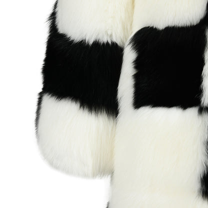 Long Style Mixed Color Luxury Genuine Fox Fur Coat Fashion Women Real Fox fur Winter Coat