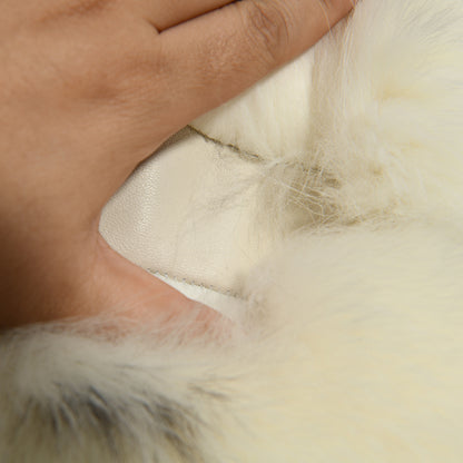 Fluffy Real Fox Fur Coat Luxury Fur Collar Wholesale Fur Lined Winter Coat