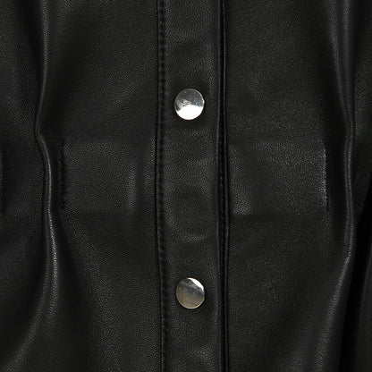 Leather Jackets Custom Color Drawstring Design Wholesale Custom Genuine Leather Women Jacket