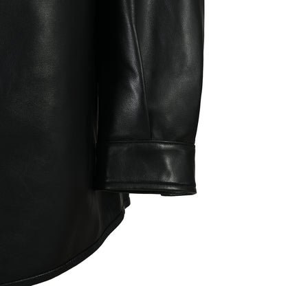Turn-down Collar Real Sheepskin Leather Jacket for women