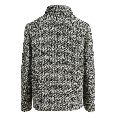 Mix Color Single Breased Button Wool Blends Jacket For Women